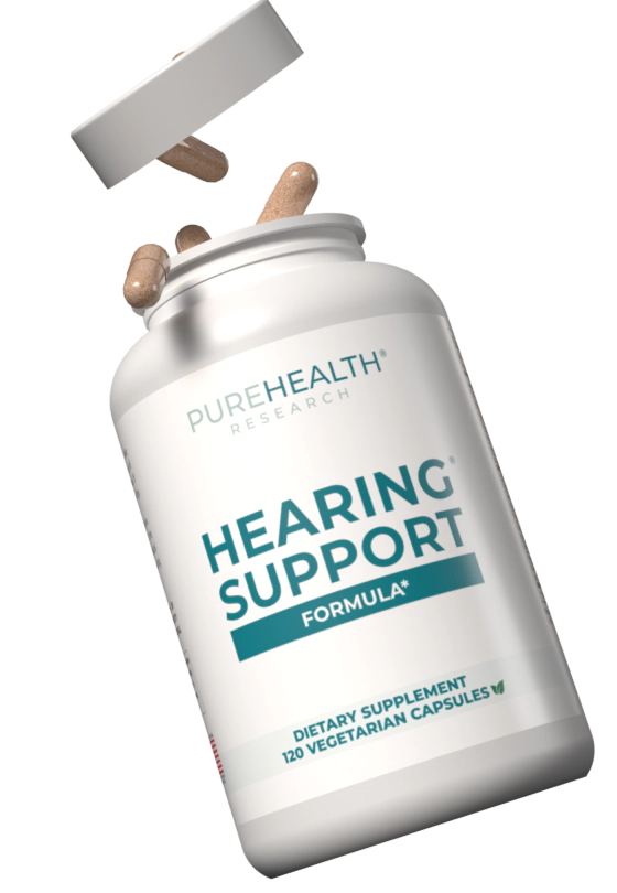 PureHealth Research Hearing Support Formula supplement bottle