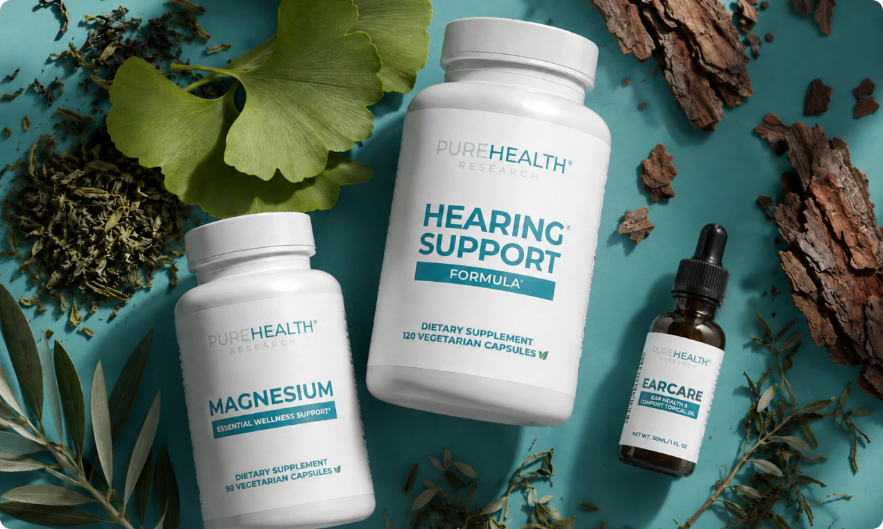 PureHealth Research Hearing Loss supplements with ingredient display