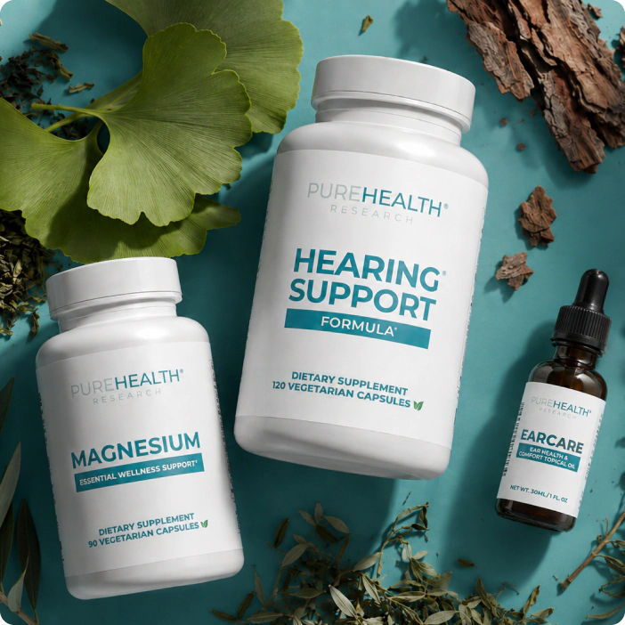 PureHealth Research Hearing Loss supplements with ingredient display