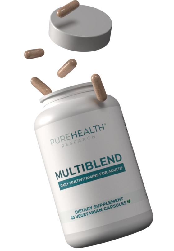 PureHealth Research MultiBlend daily multivitamin bottle