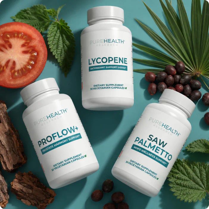 PureHealth Research Prostate Health supplements with ingredient display