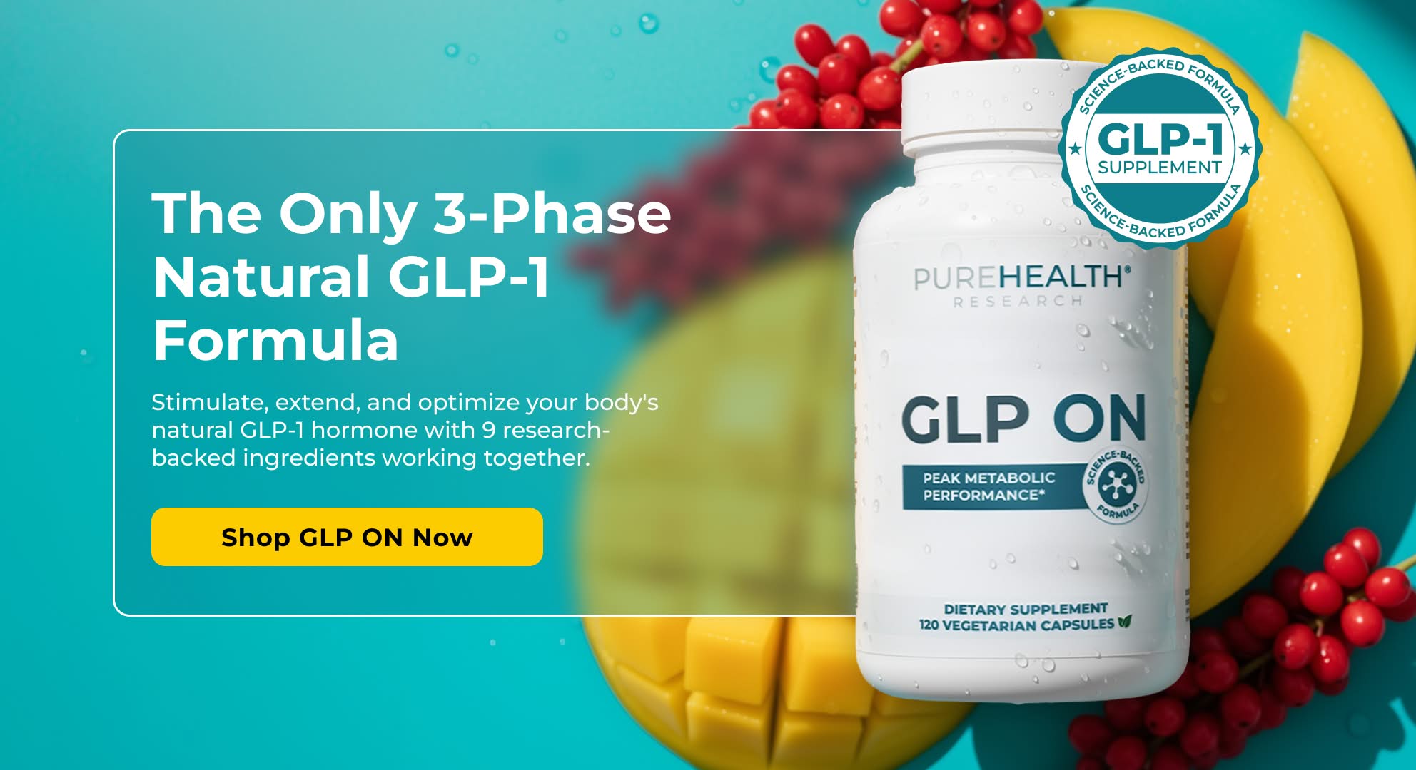 Hero banner featuring natural GLP-1 supplements collection